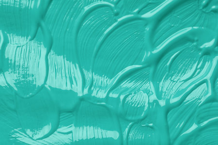 Closeup view of mint brushstrokes as background