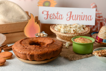 Traditional food for Festa Junina (June Festival) on table
