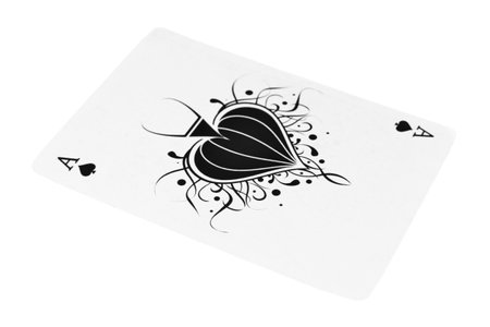 Poker playing card isolated on white background