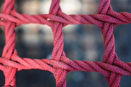 Close up view of hammock net