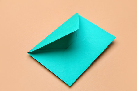 Colorful envelope on color backgroundの写真素材