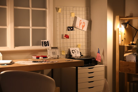 Interior of FBI agent's office