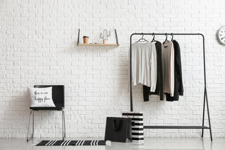 Stylish interior of modern hallwayの写真素材