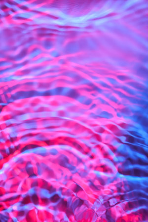 Texture of water with ripples on color backgroundの写真素材