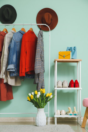 Stylish interior of modern hallwayの写真素材