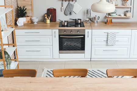 Stylish interior of modern kitchen