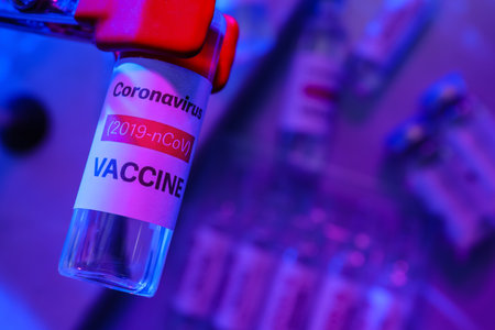 Vaccine for immunization against COVID-19 in laboratoryの写真素材