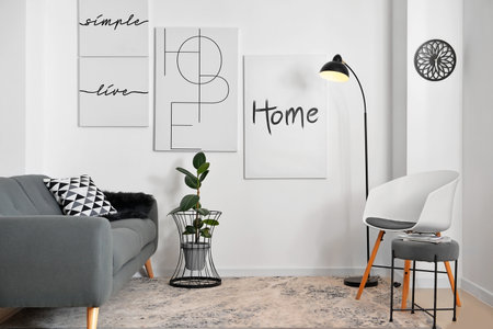 Interior of modern living roomの写真素材