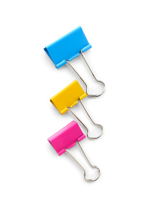Paper clip isolated on white background