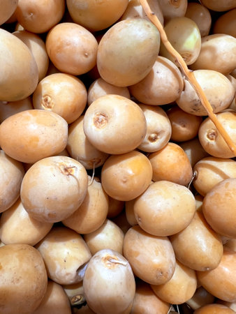 View of fresh fruits on plantation, closeup
