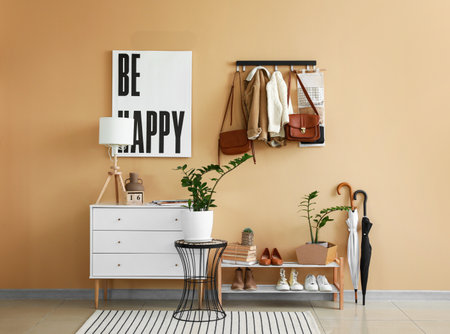 Stylish interior of modern hallの写真素材