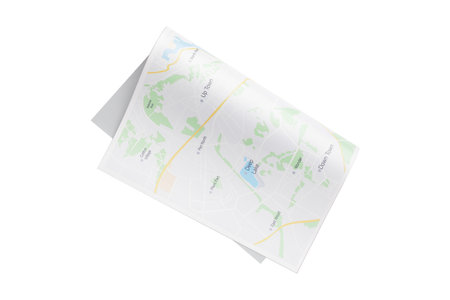 city map on white backgroundの写真素材