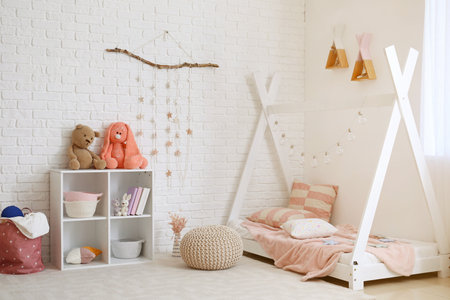 Stylish interior of modern children's roomの写真素材