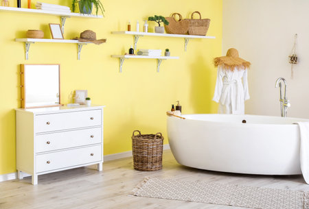 Interior of modern stylish bathroomの写真素材