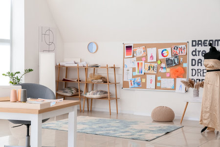 Stylish interior of fashion designer workplaceの写真素材