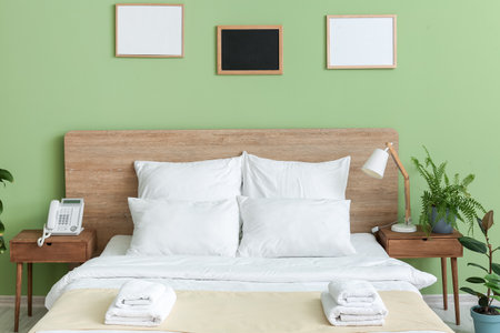 Interior of modern room in hotelの写真素材