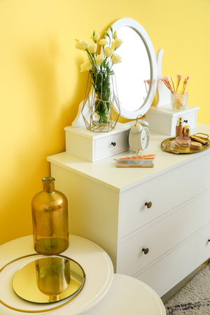 Interior of modern makeup room