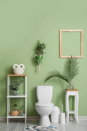 Stylish interior of modern restroomの写真素材