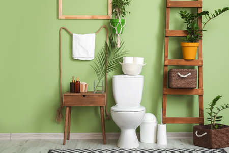 Stylish interior of modern restroomの写真素材