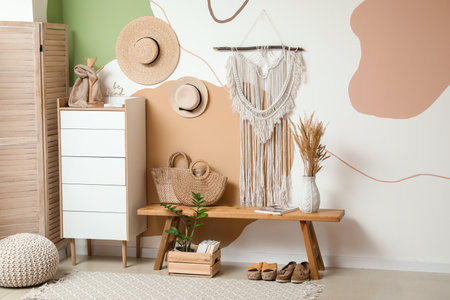Stylish interior of modern hallwayの写真素材