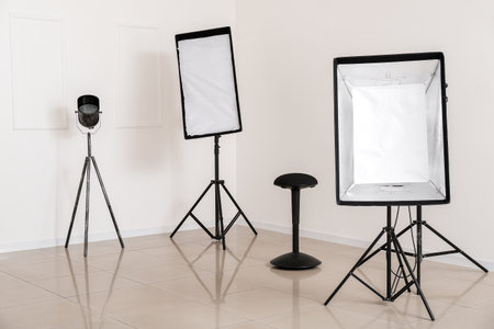 interior of modern photo studioの写真素材