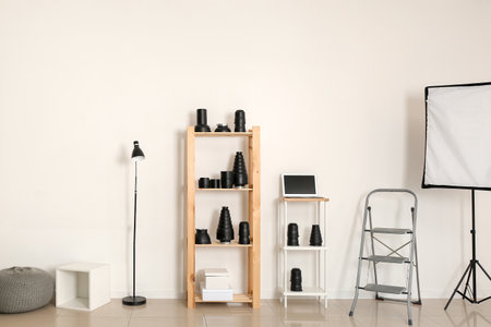 interior of modern photo studioの写真素材