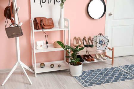 Stylish interior of modern hallの写真素材