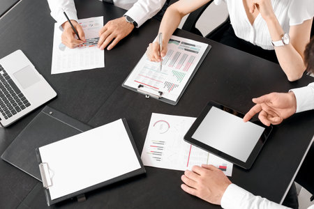 business people working in office