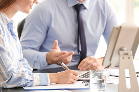 young business people working in officeの写真素材