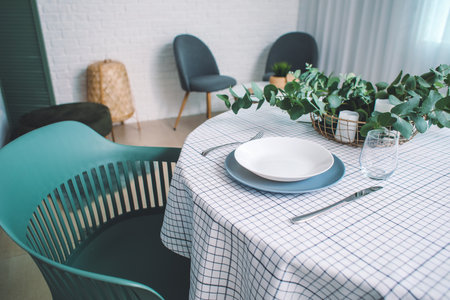 Interior of modern stylish dining roomの写真素材