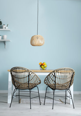 Interior of modern dining roomの写真素材