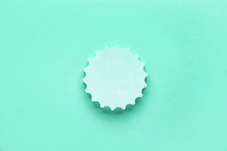 Podium with check mark on green backgroundの写真素材