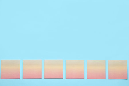Sticky notes on blue background
