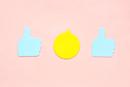 Sticky notes on pink background