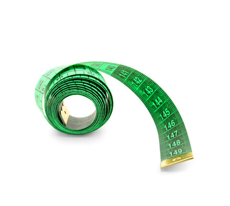 New measuring tape isolated on white background