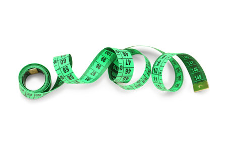 New measuring tape isolated on white background