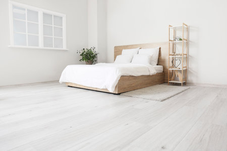 Interior of modern stylish bedroomの写真素材