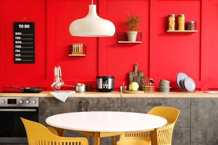 Interior of modern stylish kitchenの写真素材