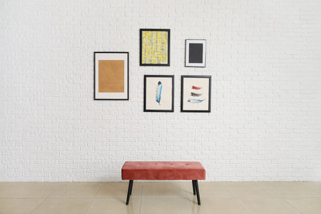 Interior of modern art galleryの写真素材