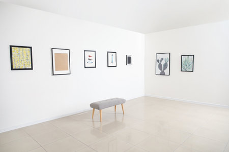 Interior of modern art galleryの写真素材