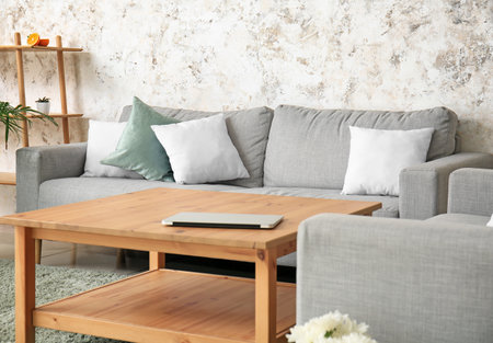 Interior of modern stylish living roomの写真素材