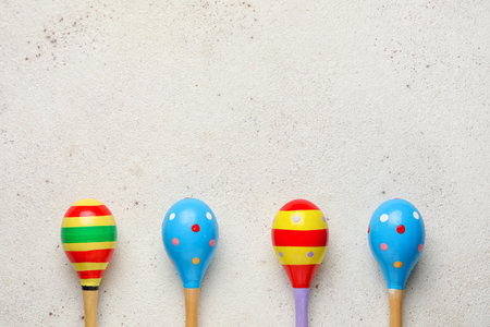 Mexican maracas on white backgroundの写真素材