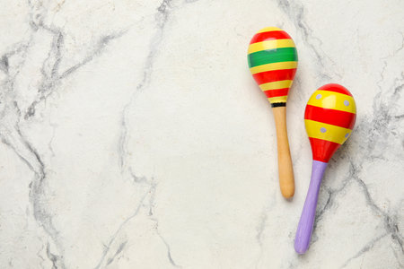 Mexican maracas on grunge backgroundの写真素材