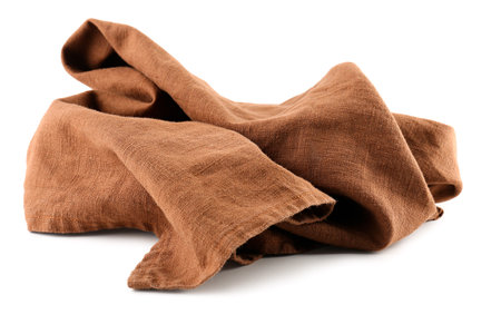 Clean fabric napkin isolated on white backgroundの写真素材