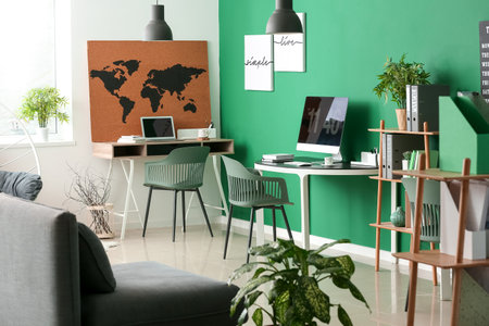 Interior of comfortable modern officeの写真素材