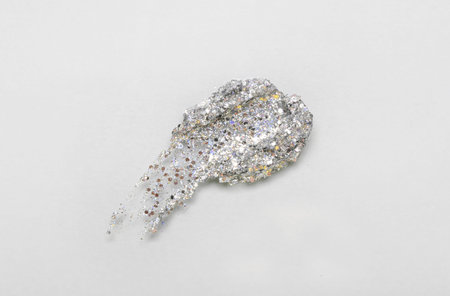 Glitter stroke on gray background