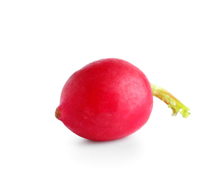 Fresh radish isolated on white backgroundの写真素材