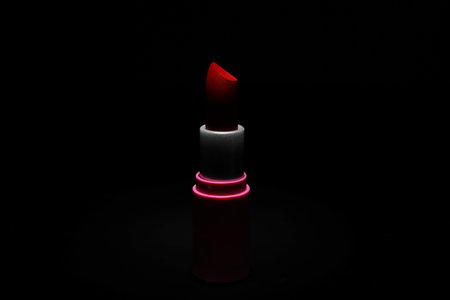 Beautiful lipstick on dark backgroundの写真素材