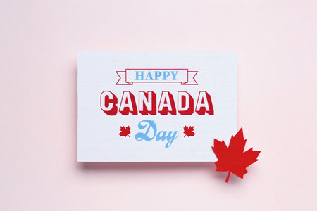 Card with text HAPPY CANADA DAYの写真素材