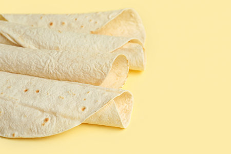 Thin lavash on beige background